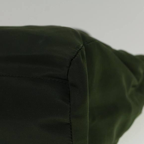 PRADA Hand Bag Nylon Green Auth cl802 - Picture 9 of 16